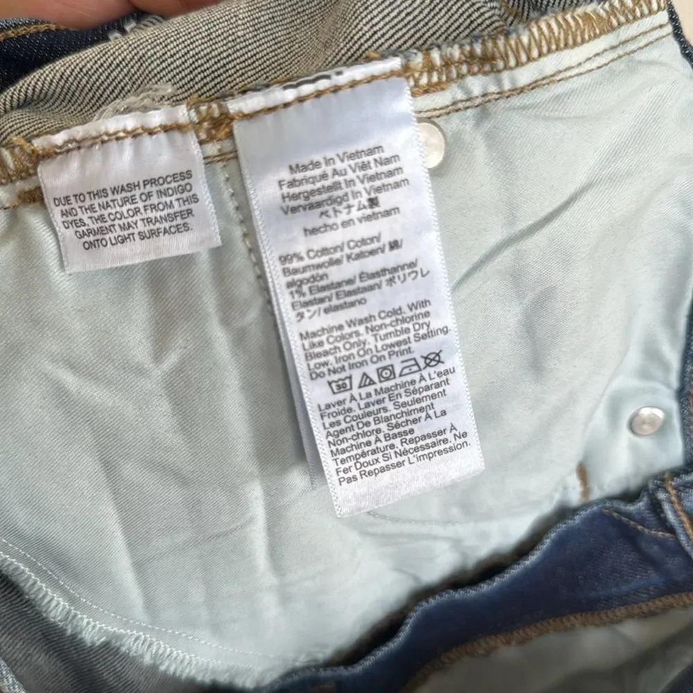J. Crew Dark Indigo Straight Jeans Cropped, Like New Worn Once